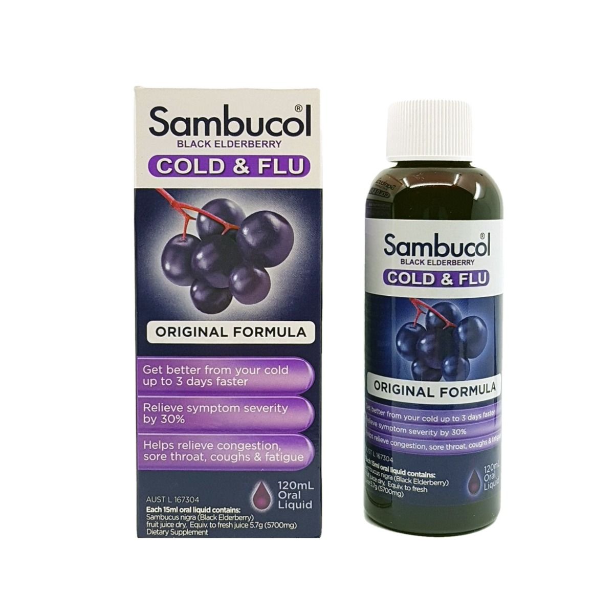Sambucol Cold & Flu 120mL Oral Liquid Adore Pharmacy