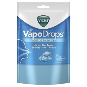 Vicks VapoDrops Cooling Peppermint 24 Lozenges